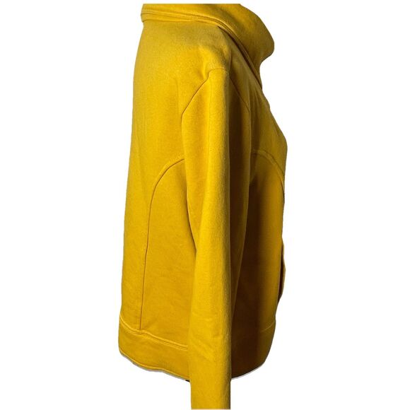 Charlotte Russe Women’s Mustard Yellow Fleece Button Up Jacket Coat Sz XL - Picture 6 of 11